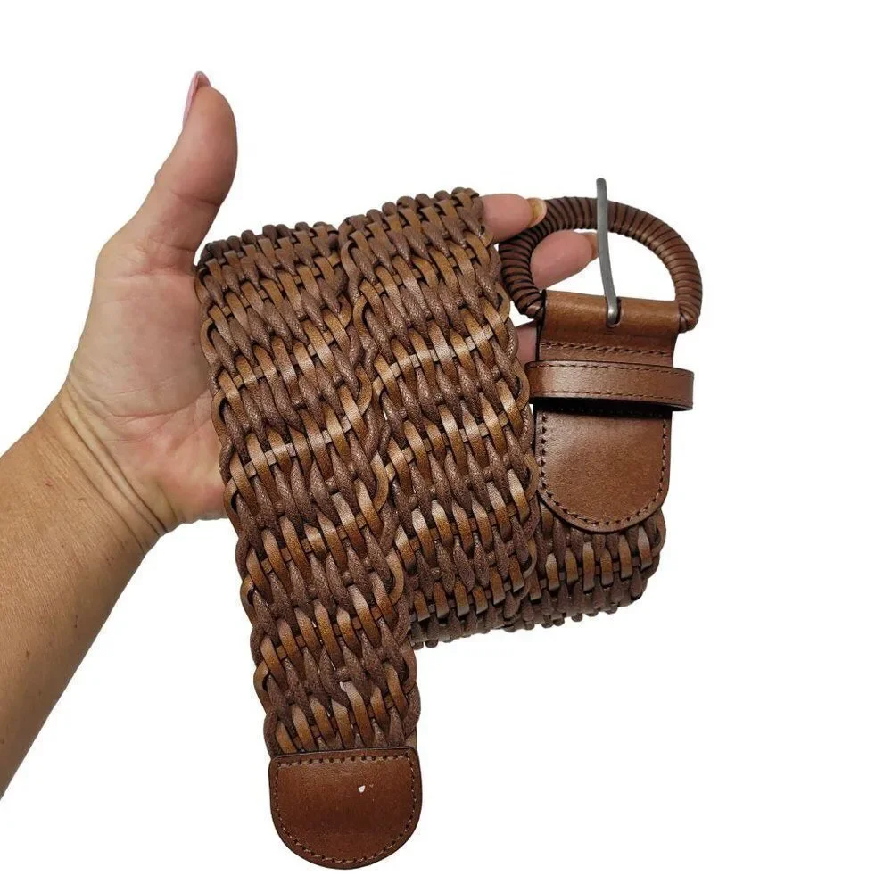 Vintage Braided Brown Belt‎ 10 Unique Woven Braided Boho Cottage Core Country